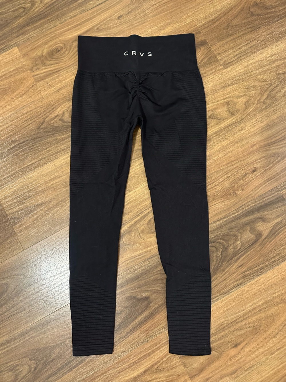 CRVS High-Waist Black Ribbed Leggings